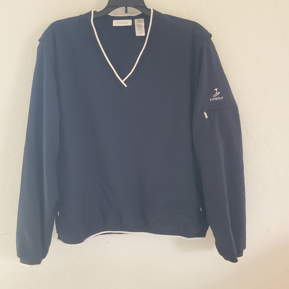 Liz Claiborne GOLF Navy Windbreaker. Size Large.